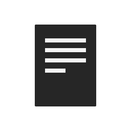 Vertical paper with writing icon.
