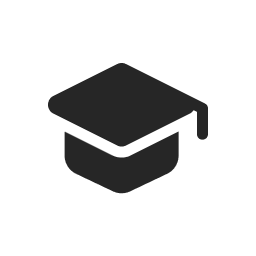 Graduation cap icon.